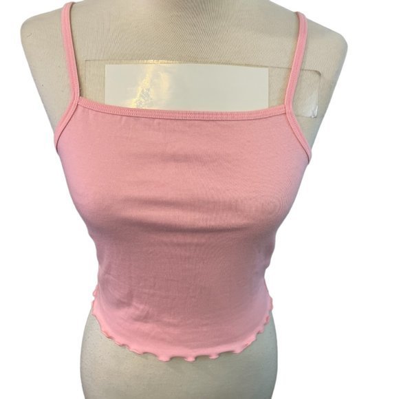 NWOT BP Square Neck Crop Camisole in Pink Candy (S) - Picture 2 of 10